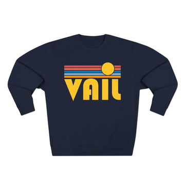 Buy navy Premium Vail, Colorado Retro Sun Graphic Sweatshirt