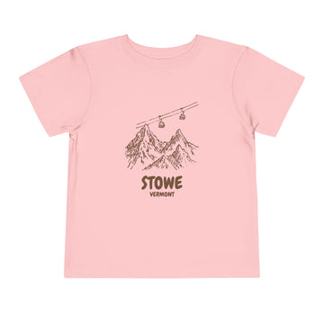 Buy pink Stowe, Vermont Toddler T-Shirt — Vintage Gondola Ski Mountain Tee