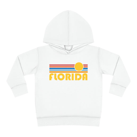 Florida Toddler Hoodie - Retro Sunrise Unisex Florida Toddler Sweatshirt