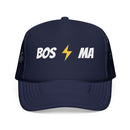 Boston, Massachusetts Retro Trucker Hat - Lightning Foam Cap-2