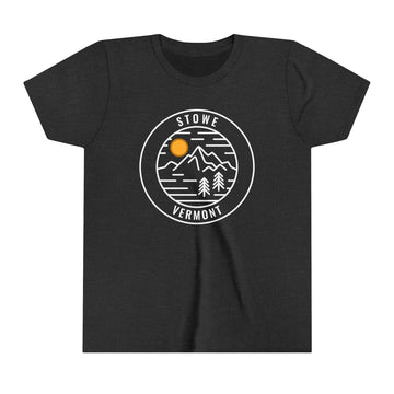 Stowe, Vermont Youth Shirt - Retro Mountain Stowe Kid's T-Shirt