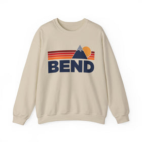 Bend, Oregon Sweatshirt Retro Mountains, Bend Unisex Crewneck, Vintage Cozy Jumper, Gift for Outdoor Lovers