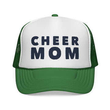 Buy green Cheer Mom Trucker Cap | Cheerleader Mom Hat, Pom Pom Design