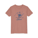 Stowe, Vermont Youth Vintage Snow Ski Graphic Tee - Kids Stowe T Shirt-6