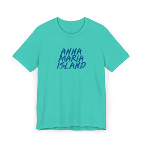 Buy teal Anna Maria Island T-Shirt | 100% Cotton Retro Florida Tee