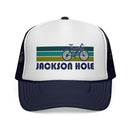 Jackson Hole, Wyoming Retro Bike Trucker Hat - Vintage Style Jackson Hole Cap-5