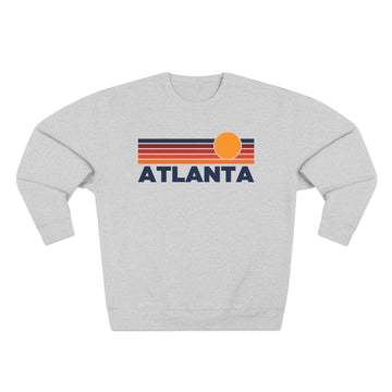 Buy heather-grey Premium Atlanta, Georgia Sun Graphic Sweatshirt
