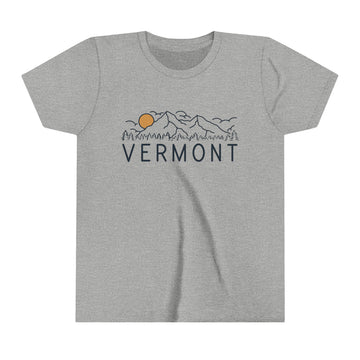 Buy athletic-heather Vermont Youth T-Shirt - Unisex Kids Vermont Shirt