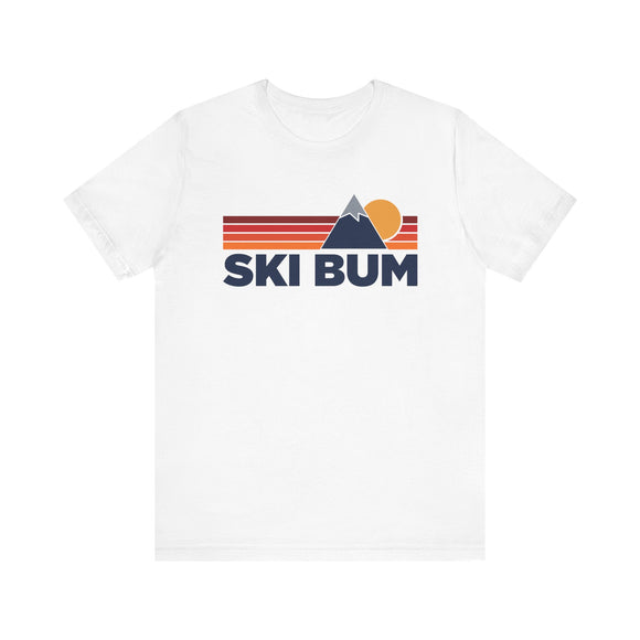 Retro Ski Bum T-shirt, Mountain Tee, Vintage Ski Bum Unisex Jersey Shirt, Outdoor Hiking Apparel