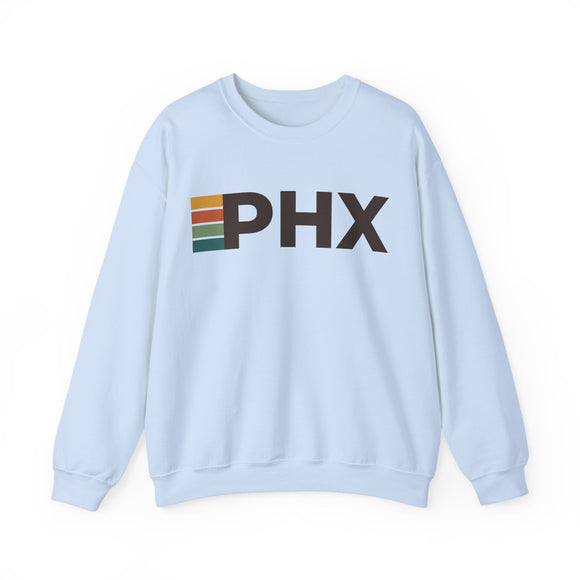 Phoenix, Arizona PHX Retro Stripe Sweatshirt