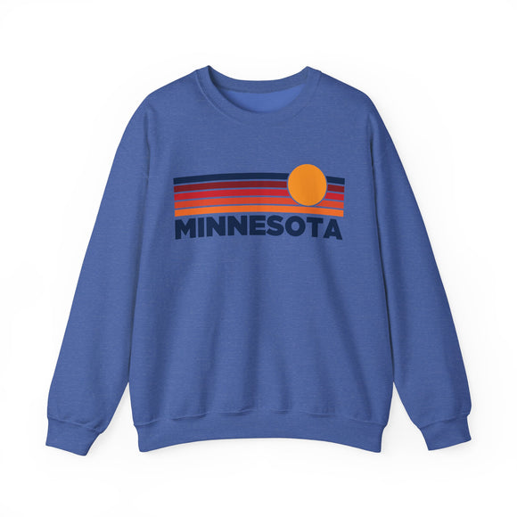 Minnesota Sweatshirt Retro Sun Unisex - Vintage Minnesota Inspired Warm Pullover Jumper