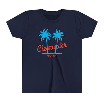 Clearwater, Florida Youth Shirt - Retro Palm Tree Clearwater Kid's T-Shirt