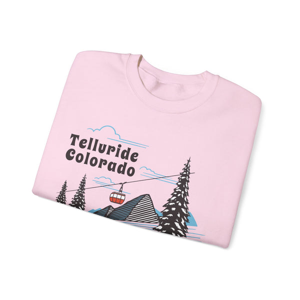 Telluride, Colorado Sweatshirt - Unisex Retro Ski Mountain Gondola Telluride Sweatshirt