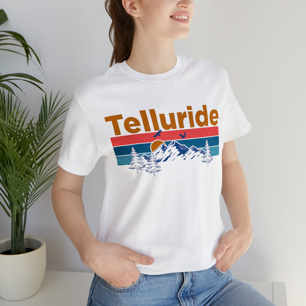Telluride, Colorado Shirt - Mountain Sunset Unisex Telluride T-Shirt