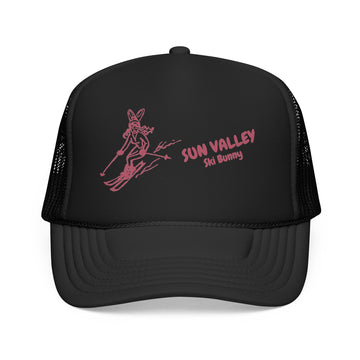 Sun Valley, Idaho Ski Bunny Foam Trucker Hat - 0