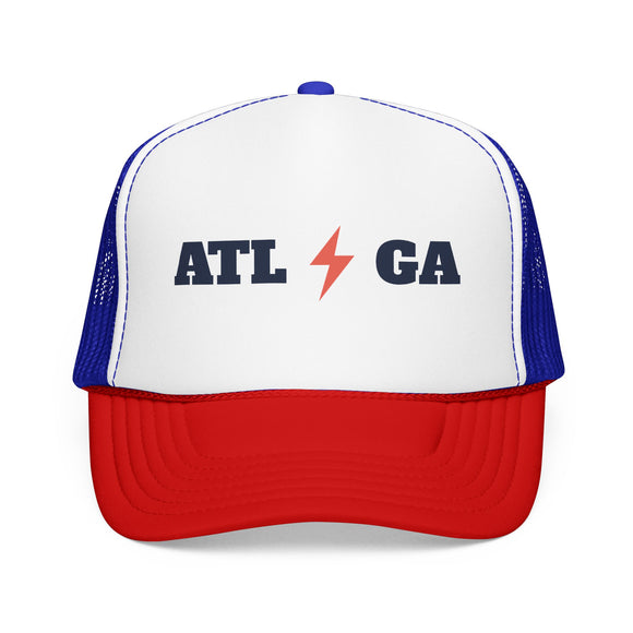 Atlanta, Georgia Retro Trucker Hat — Lightning Foam Cap