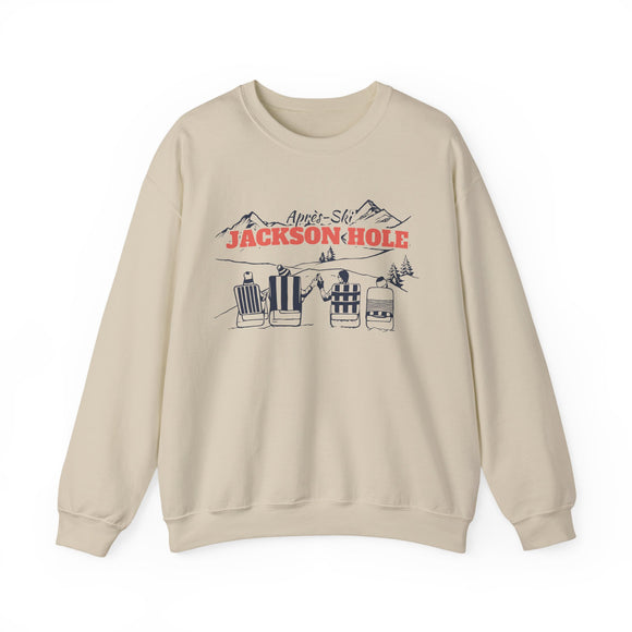 Jackson Hole, Wyoming Sweatshirt Après-Ski Crewneck - Mountain Ski Lodge Design
