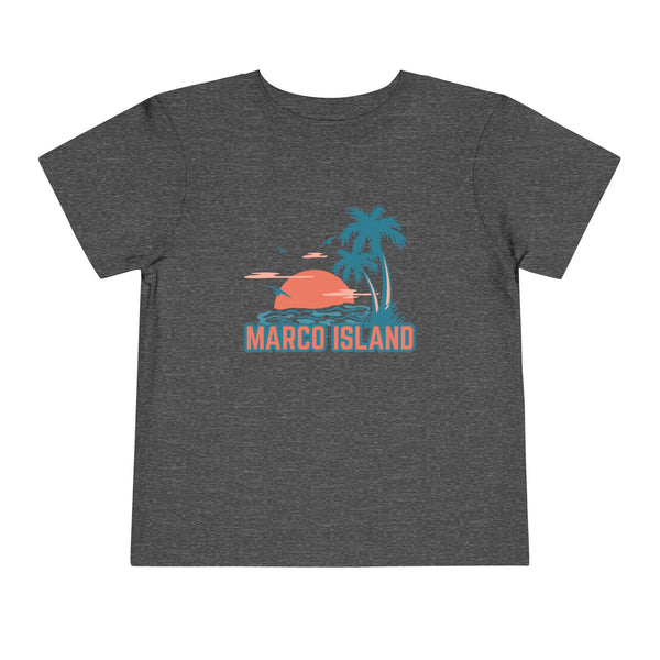 Marco Island, Florida Toddler T-Shirt - Retro Palm Tree Toddler Marco Island Shirt