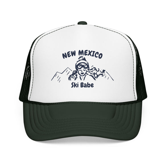 New Mexico Ski Babe Trucker Hat — Foam Mesh Cap