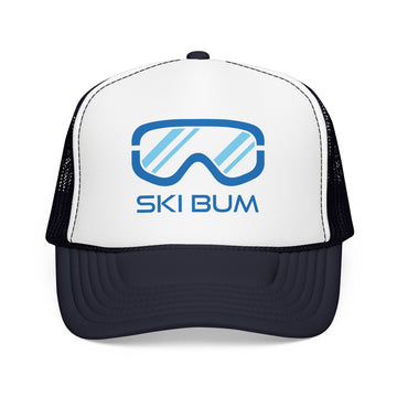 Buy navy-white-navy Ski Bum Trucker Hat — Foam Mesh Ski Goggles Cap