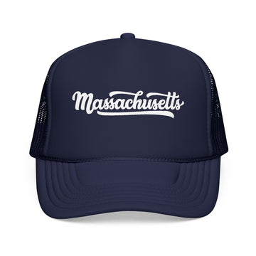 Buy dark-navy Massachusetts Trucker Hat - Massachusetts Cap