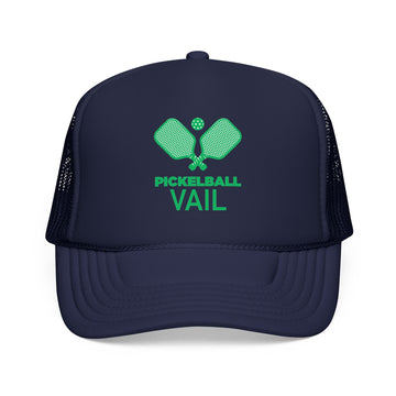 Buy dark-navy Vail, Colorado Pickleball Trucker Hat - Foam Vail Cap