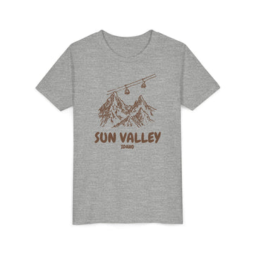 Buy athletic-heather Sun Valley, Idaho Youth T-Shirt — Vintage Gondola Ski Mountain Tee