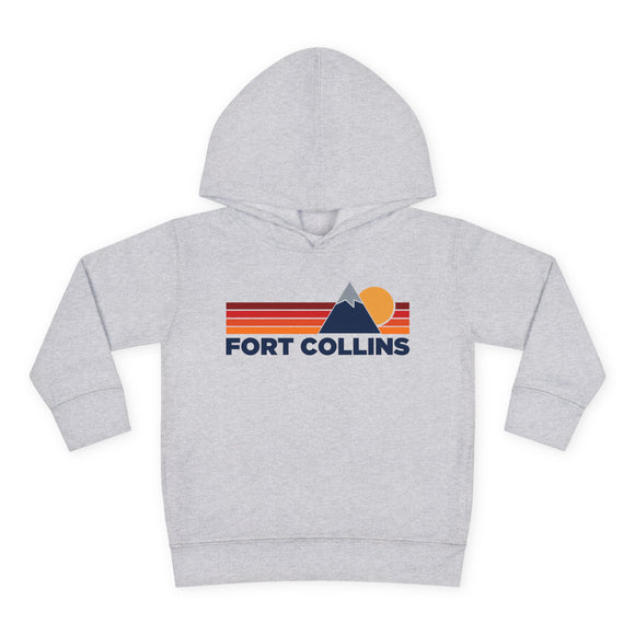 Fort Collins, Colorado Toddler Hoodie - Unisex Mountain Fort Collins Pullover Sweatshirt, Kids Hooded Jumper, Colorado Souvenir