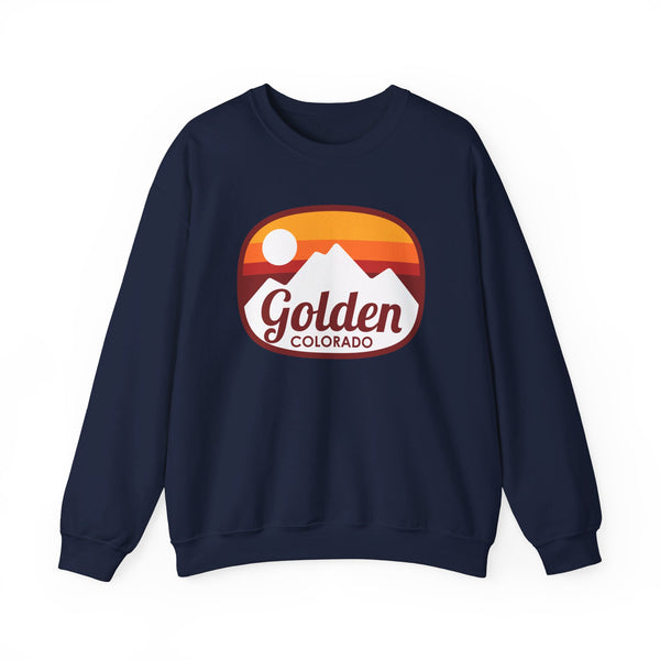 Golden, Colorado Sweatshirt - Unisex Retro Ombre Crewneck Golden Sweatshirt