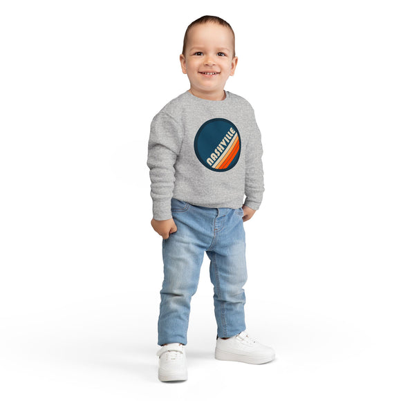 Nashville, Tennessee Toddler Sweatshirt - Retro Nashville Toddler Crewneck Sweatshirt