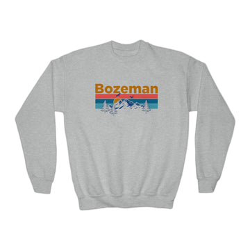 Buy sport-grey Bozeman, Montana Youth Sweatshirt - Unisex Kid's Bozeman Crewneck Sweatshirt