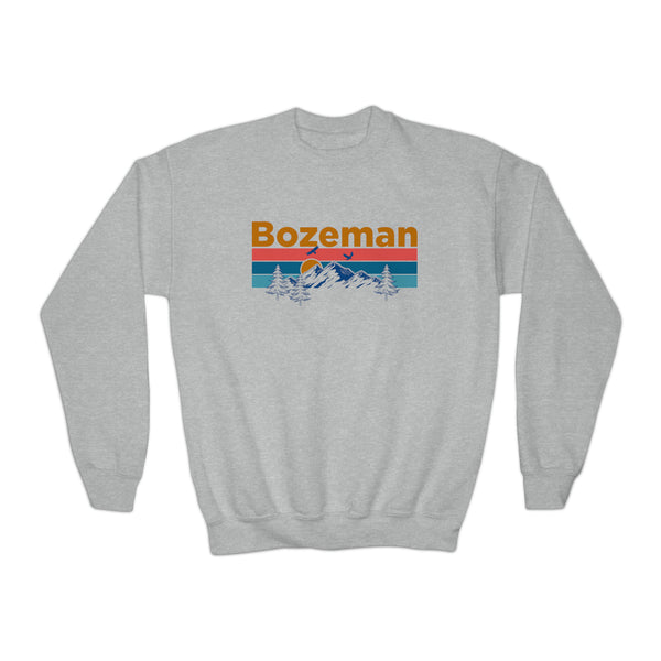 Bozeman, Montana Youth Sweatshirt - Unisex Kid's Bozeman Crewneck Sweatshirt