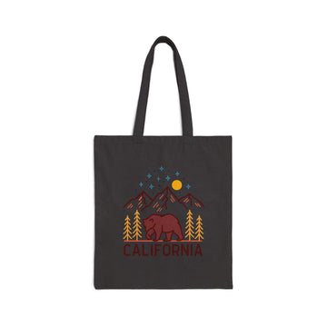California Tote Bag - Cotton Canvas California Bag - Grizzly Mountain - 0