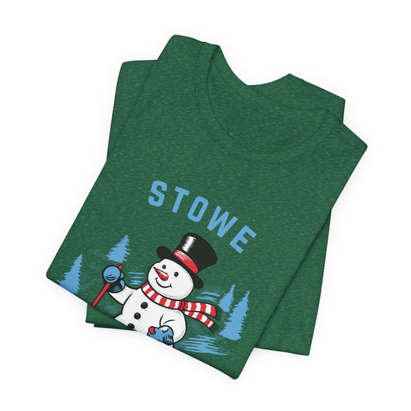Stowe, Vermont T Shirt - Ski Snowman Graphic Tee