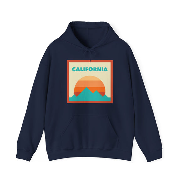 California Mountain Sun Hoodie - Unisex California Hooded Sweatshirt, California Travel Sweatshirt, California Sunset