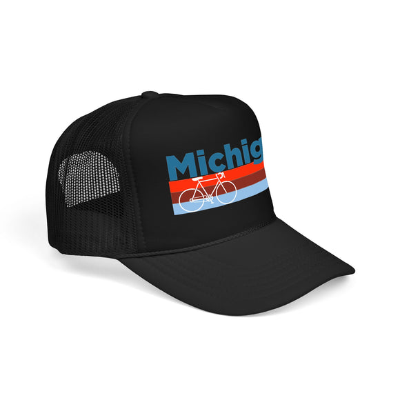 Michigan Trucker Hat - Foam Michigan Bike Cap