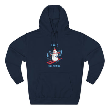 Buy navy Premium Vail, Colorado Skiing Snowman Hoodie