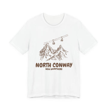 North Conway, New Hampshire Mountain T-Shirt — Vintage Gondola Ski Mountain Tee - 0