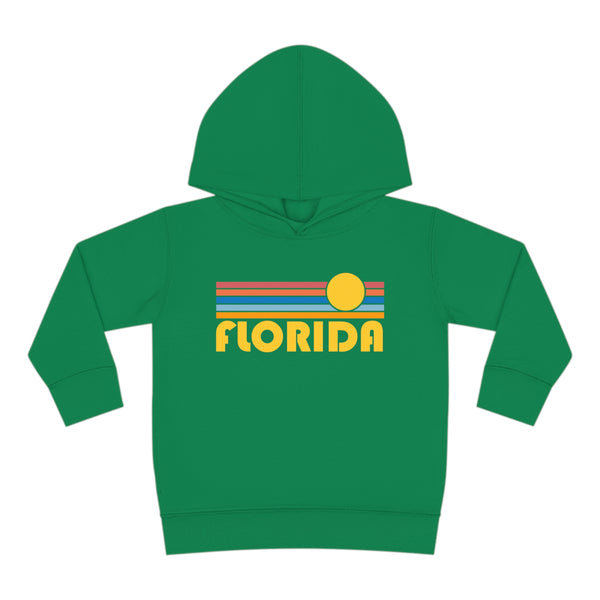 Florida Toddler Hoodie - Retro Sunrise Unisex Florida Toddler Sweatshirt