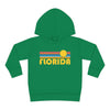 Florida Toddler Hoodie - Retro Sunrise Unisex Florida Toddler Sweatshirt