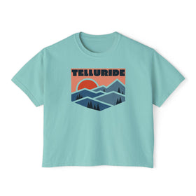 Buy chalky-mint Women's Telluride, Colorado Boxy Graphic Tee - Slightly Cropped