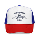 Jackson Hole, Wyoming Ski Babe Trucker Hat — Foam Mesh Cap-5