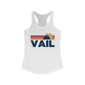 Vail, Colorado Women's Racerback Tank Top - Mountain Lover Sleeveless Shirt, Women's Vail Hiking Tank