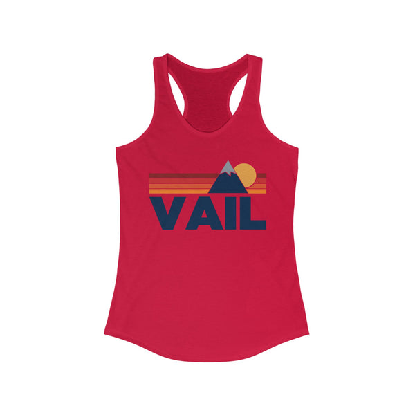 Vail, Colorado Women's Racerback Tank Top - Mountain Lover Sleeveless Shirt, Women's Vail Hiking Tank