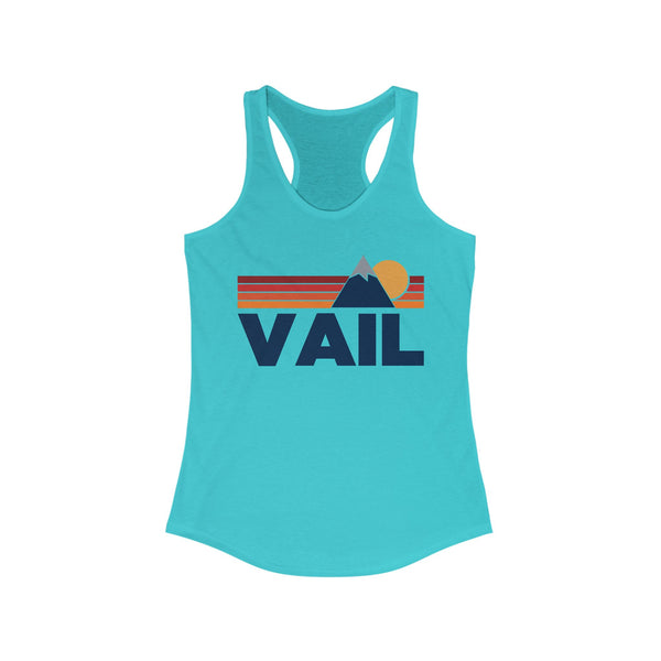 Vail, Colorado Women's Racerback Tank Top - Mountain Lover Sleeveless Shirt, Women's Vail Hiking Tank