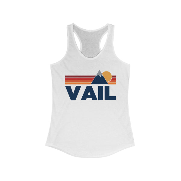 Vail, Colorado Women's Racerback Tank Top - Mountain Lover Sleeveless Shirt, Women's Vail Hiking Tank