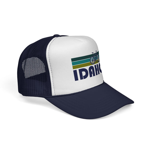 Idaho Retro Bike Trucker Hat - Vintage Style Idaho Cap