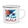 Maui, Hawaii Camp Mug - Retro Enamel Campfire Maui Mug