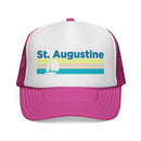St Augustine, Florida Retro Sailboat Trucker Hat-3