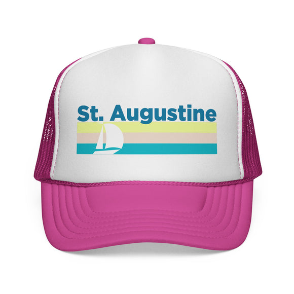 St Augustine, Florida Retro Sailboat Trucker Hat